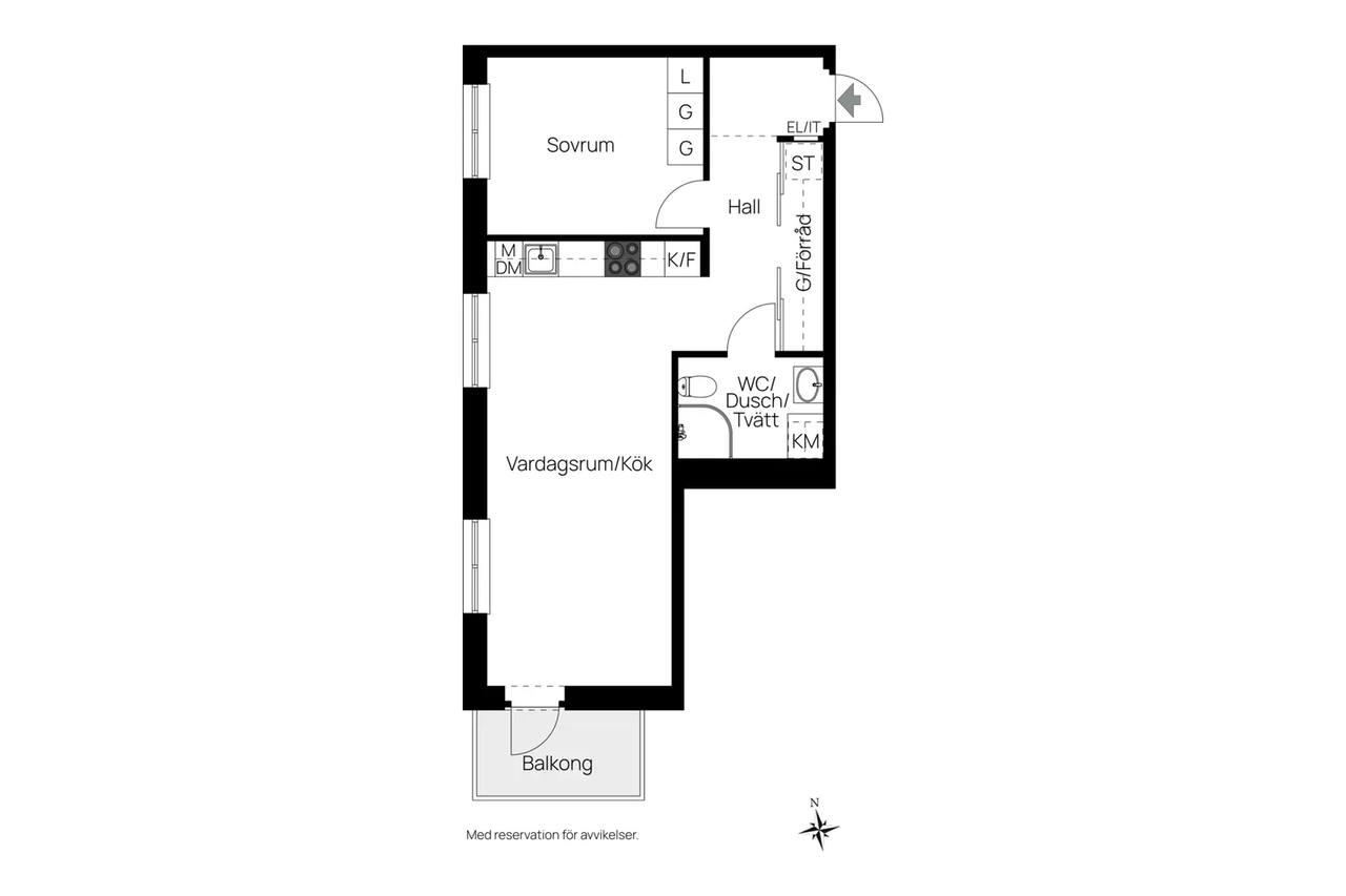 Floor plan for Vetenskapsvägen 3