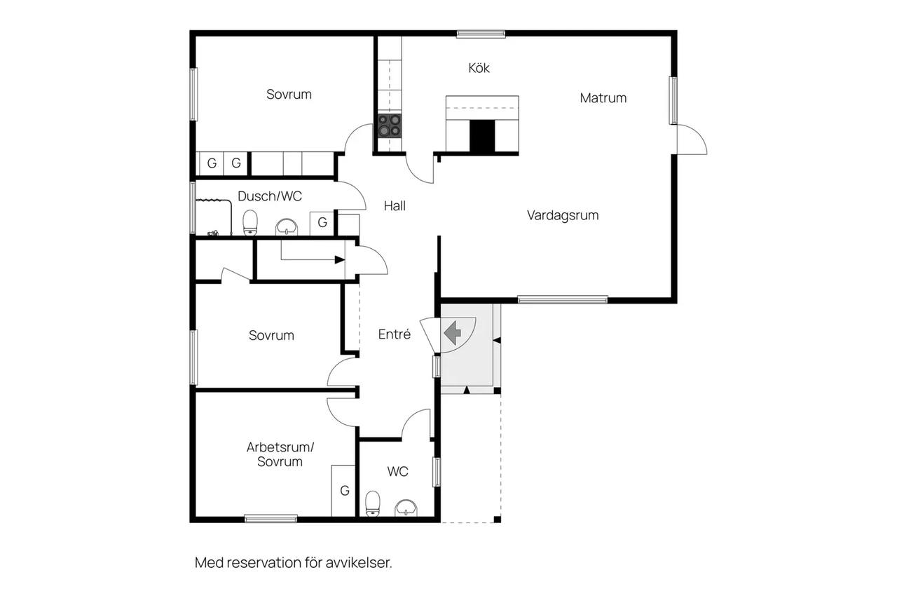 Planritning för Knektgatan 12