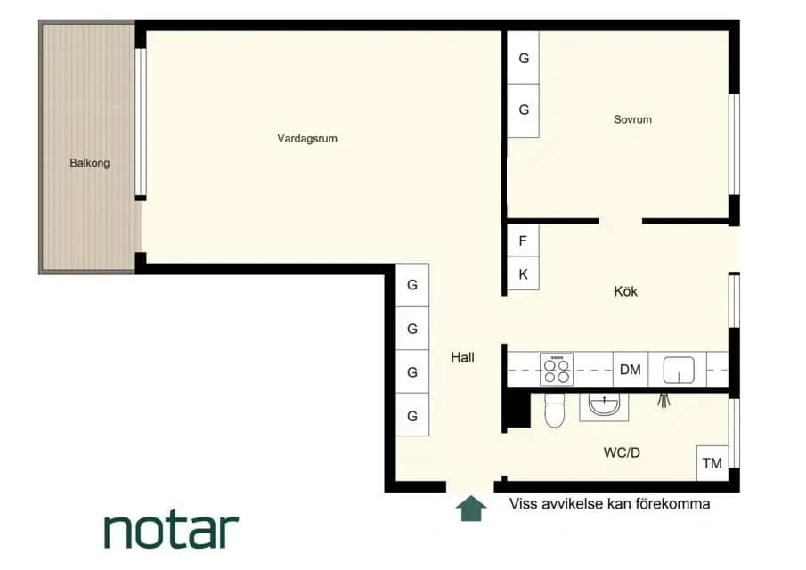 Planritning för Kyrkbacken 5