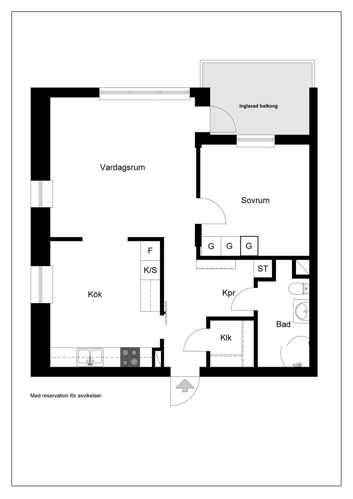 Floor plan for Ostvägen 21 C