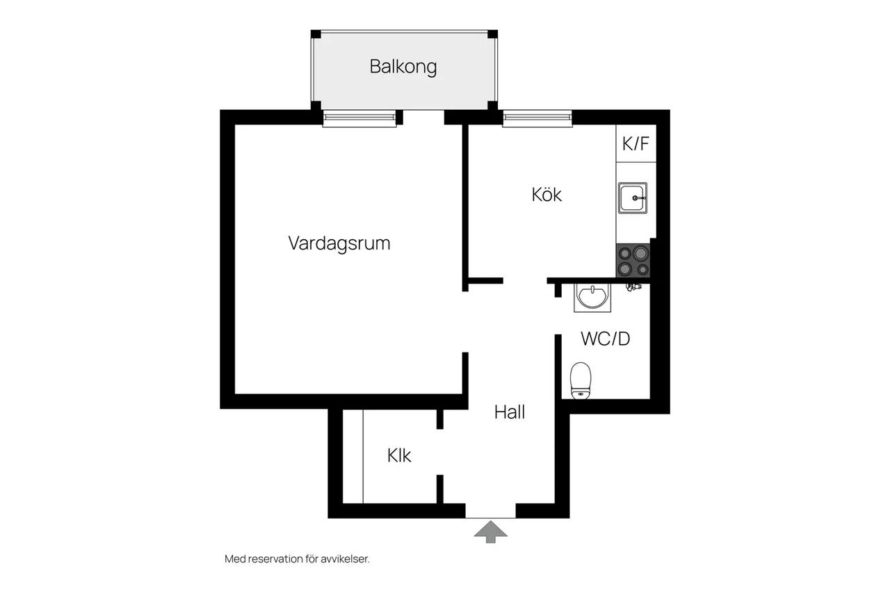Floor plan for Storgatan 2A