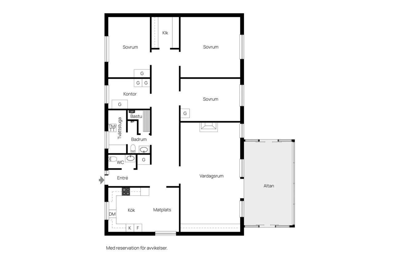 Floor plan for Kryssarvägen 24