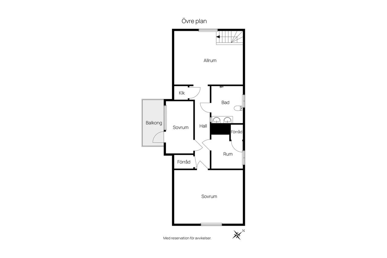 Floor plan for Yxåsvägen 9