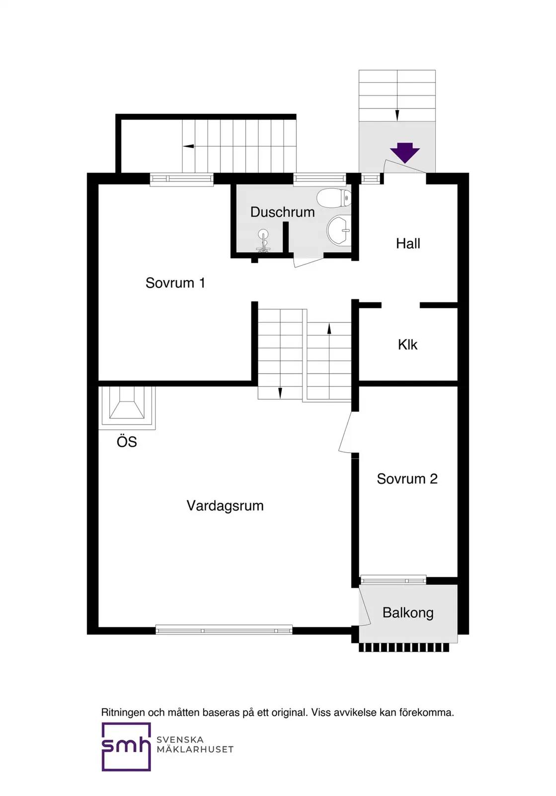 Floor plan for Kurirgatan 8
