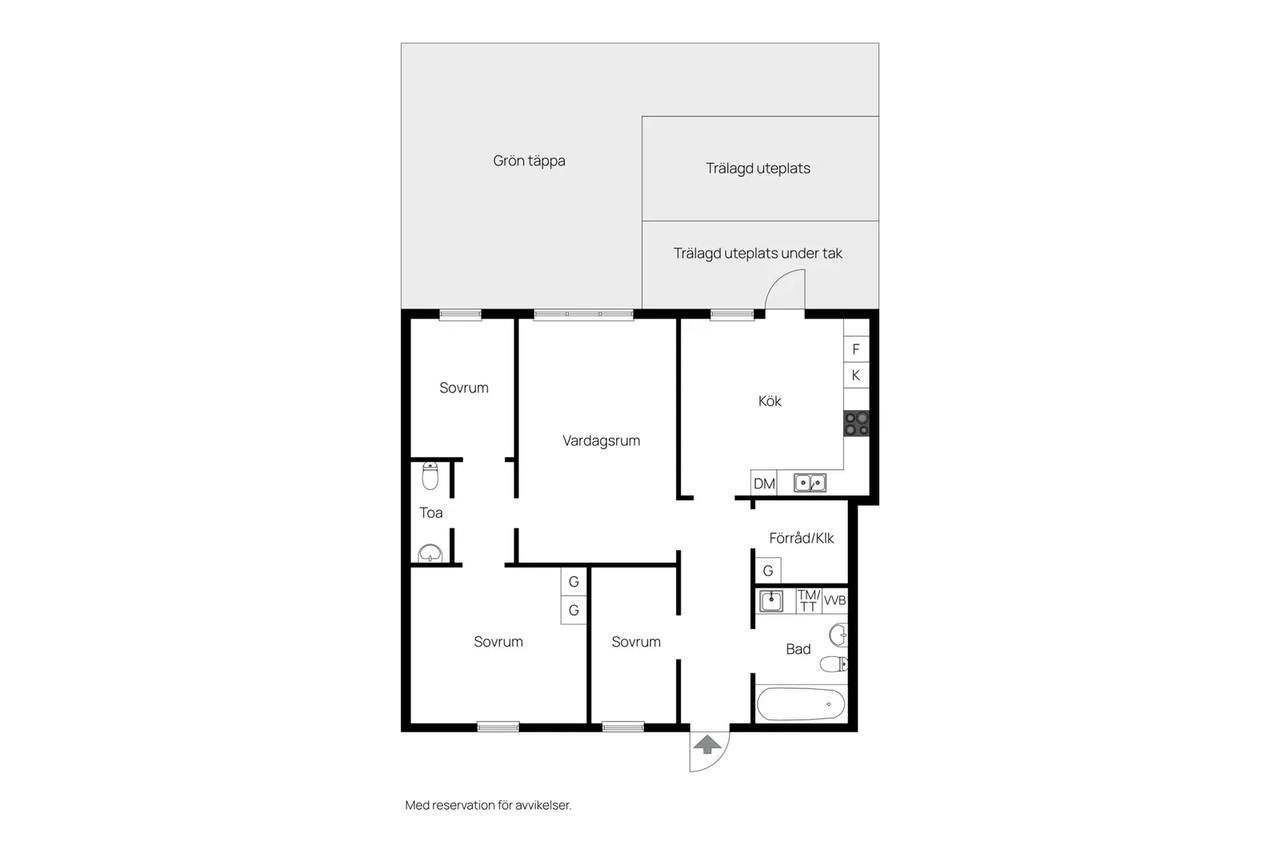 Floor plan for Vibble Tvinnaregatan 152