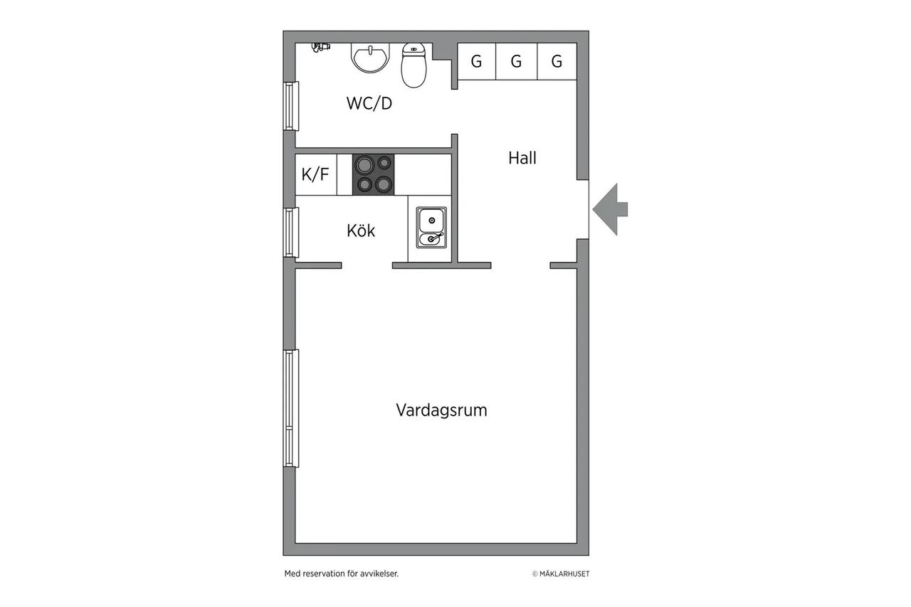 Floor plan for Abiskovägen 18