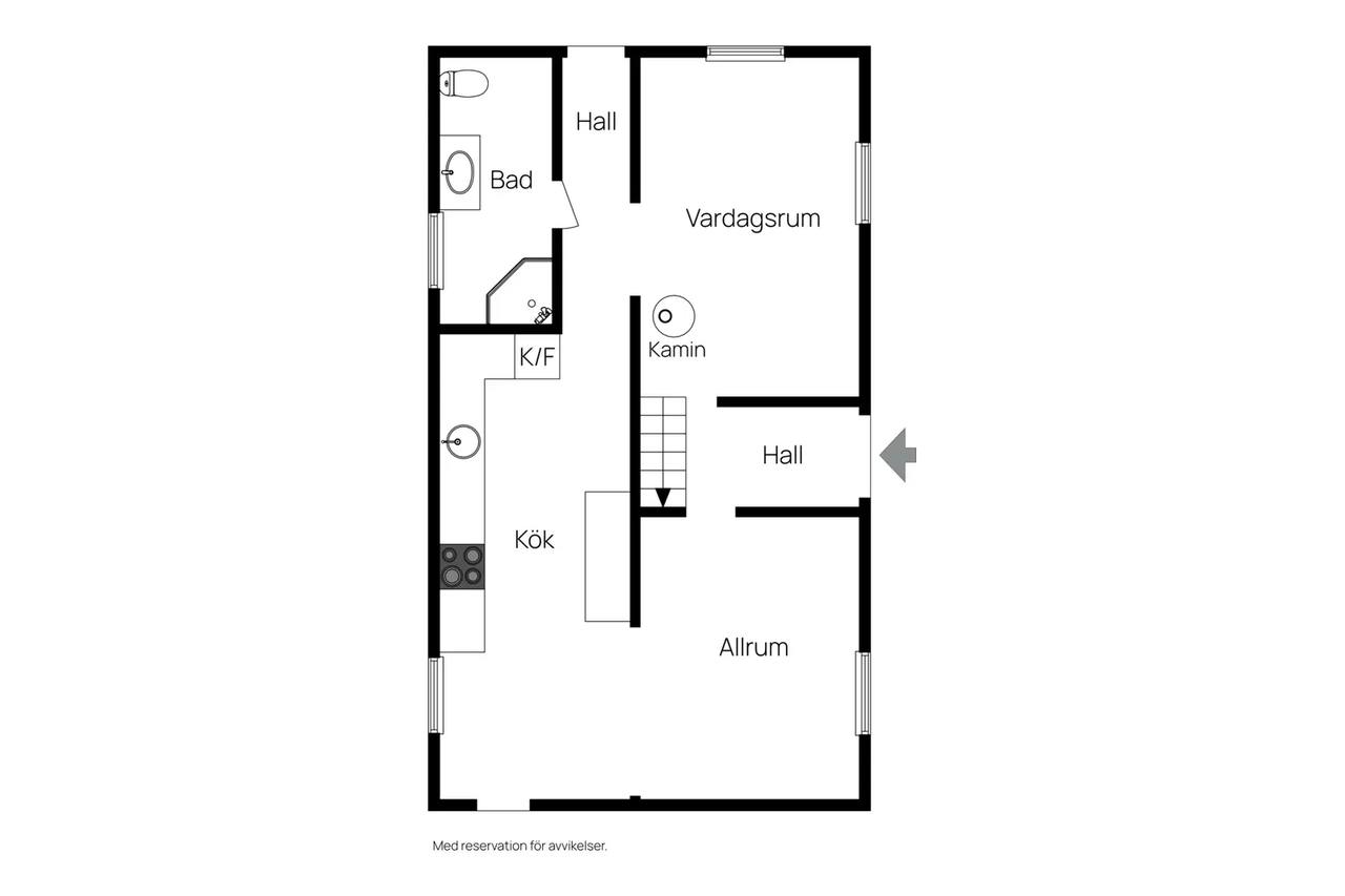 Floor plan for Åkerjordsvägen 6
