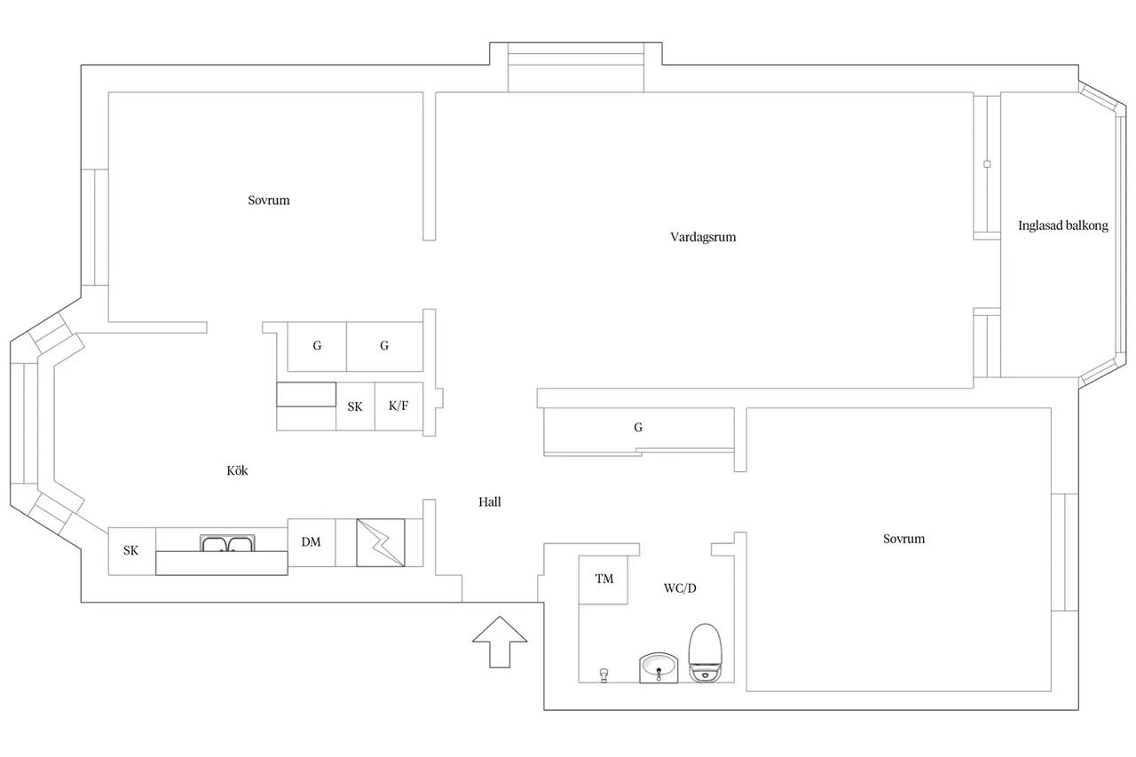 Floor plan for Blomstergatan 27