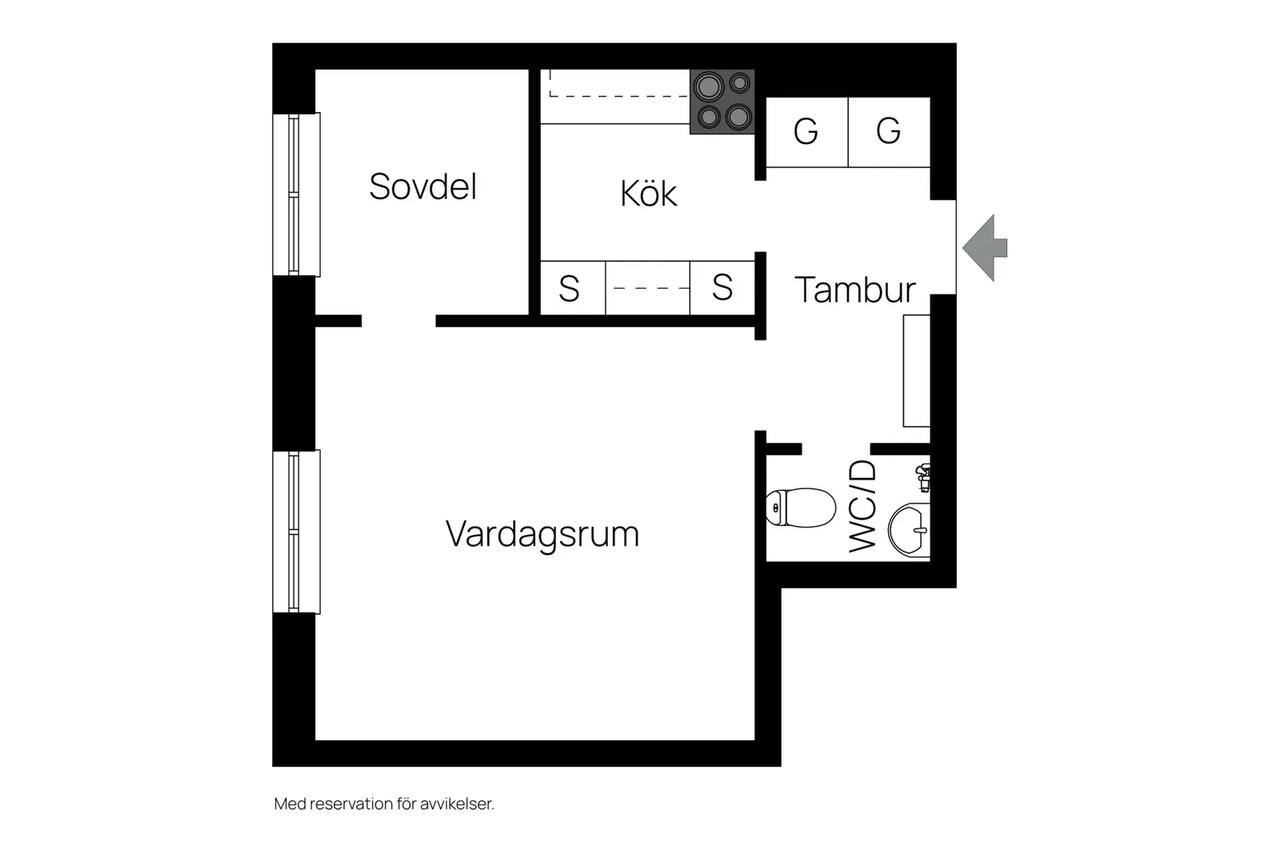 Planritning för Apelgatan 28B