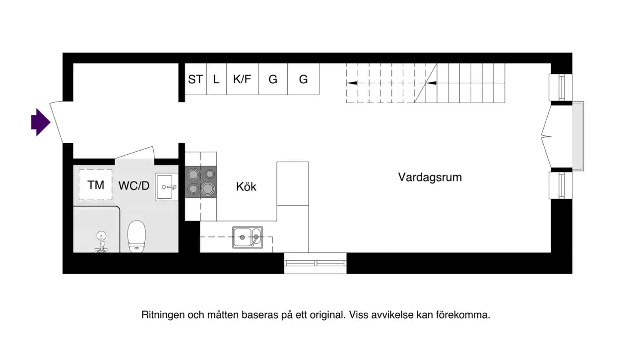 Planritning för S:T Johannesgatan 36C