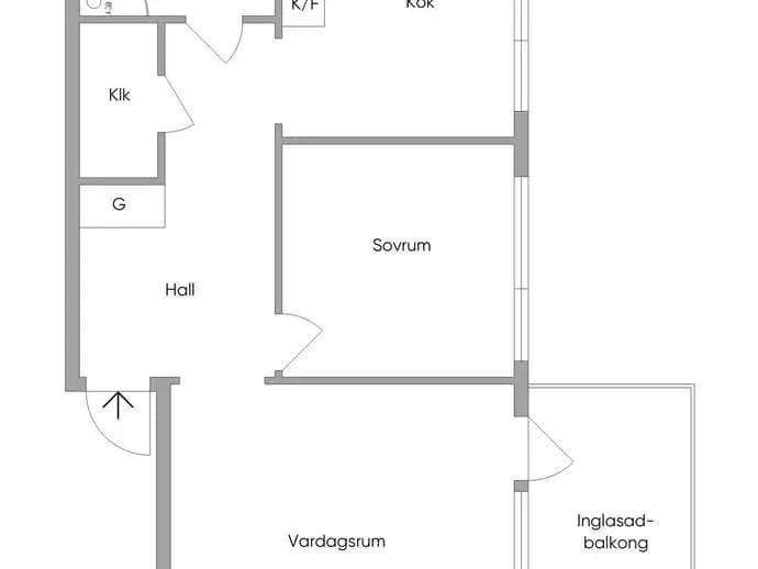 Planritning för Klorvägen 4B