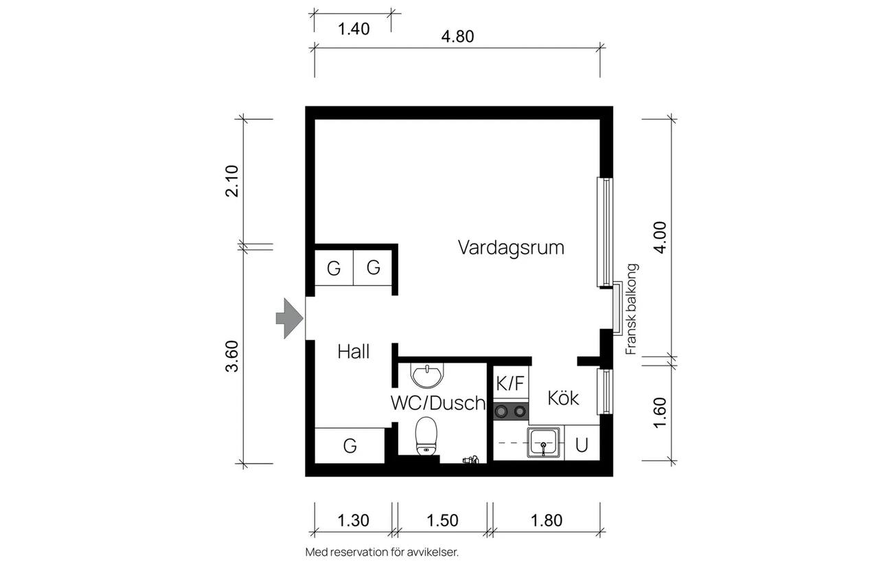 Floor plan for Olshammarsgatan 81