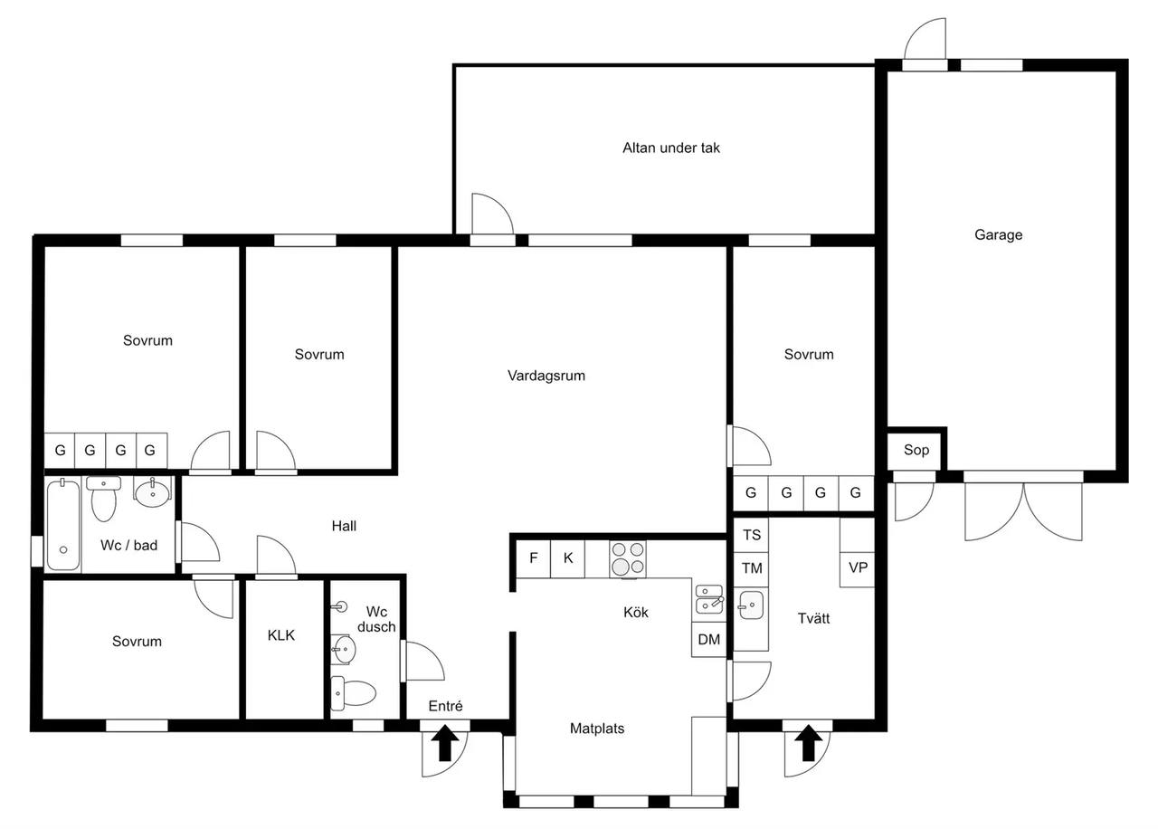 Planritning för Egilsvägen 36