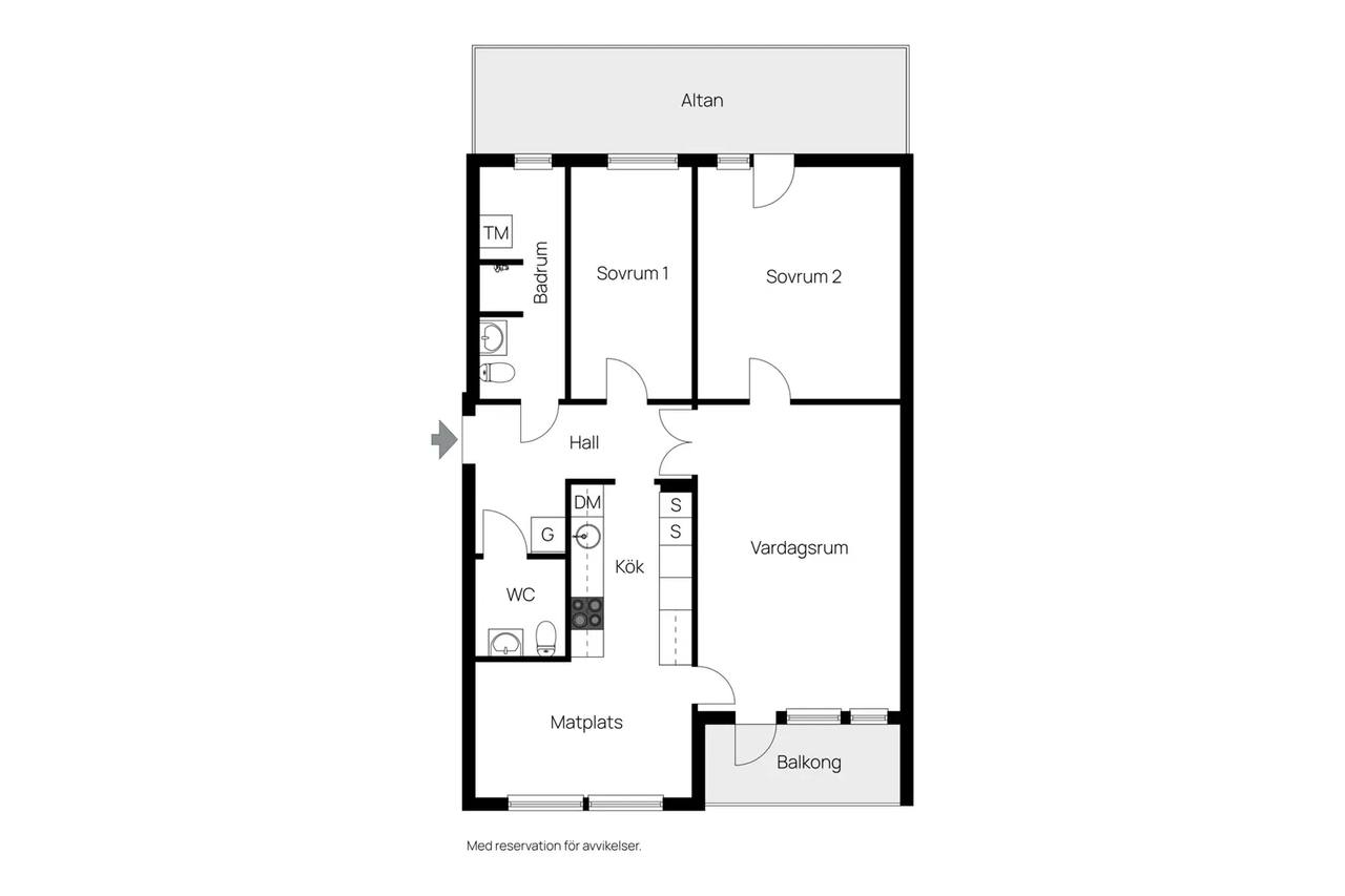 Planritning för Rönnbärsvägen 53