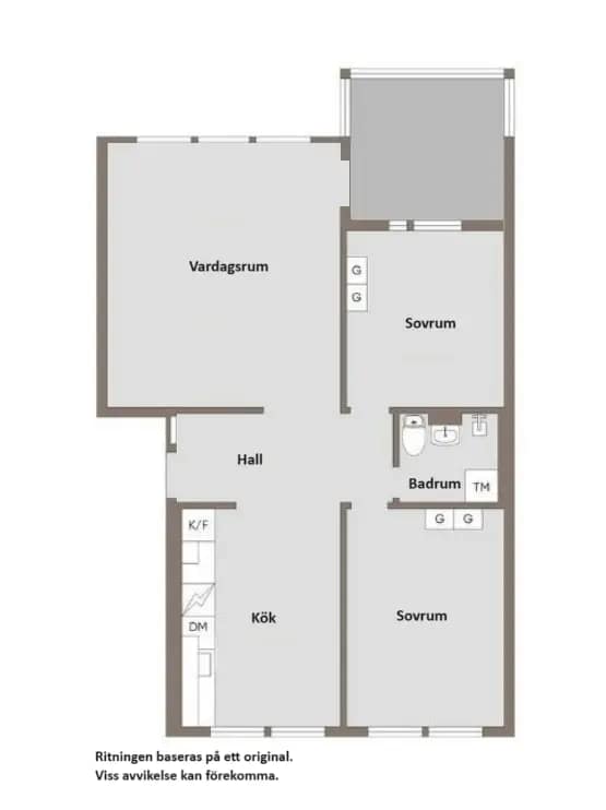 Floor plan for Norra Skjutbanegatan 33B