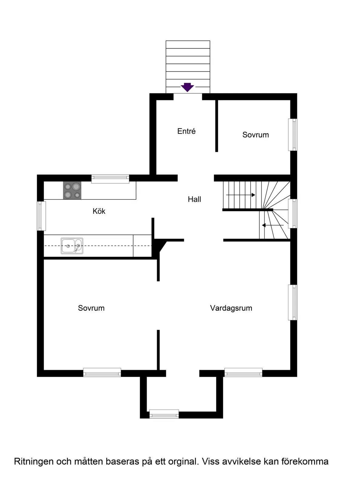 Floor plan for Hembergavägen 46