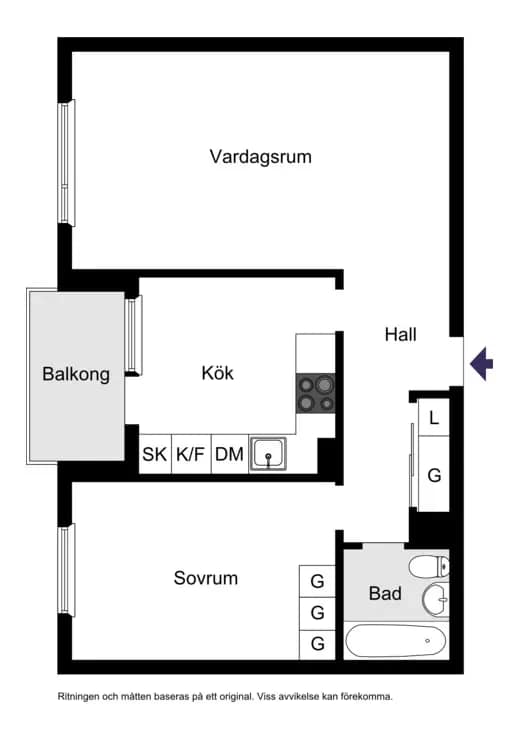 Floor plan for Ankdammsgatan 36