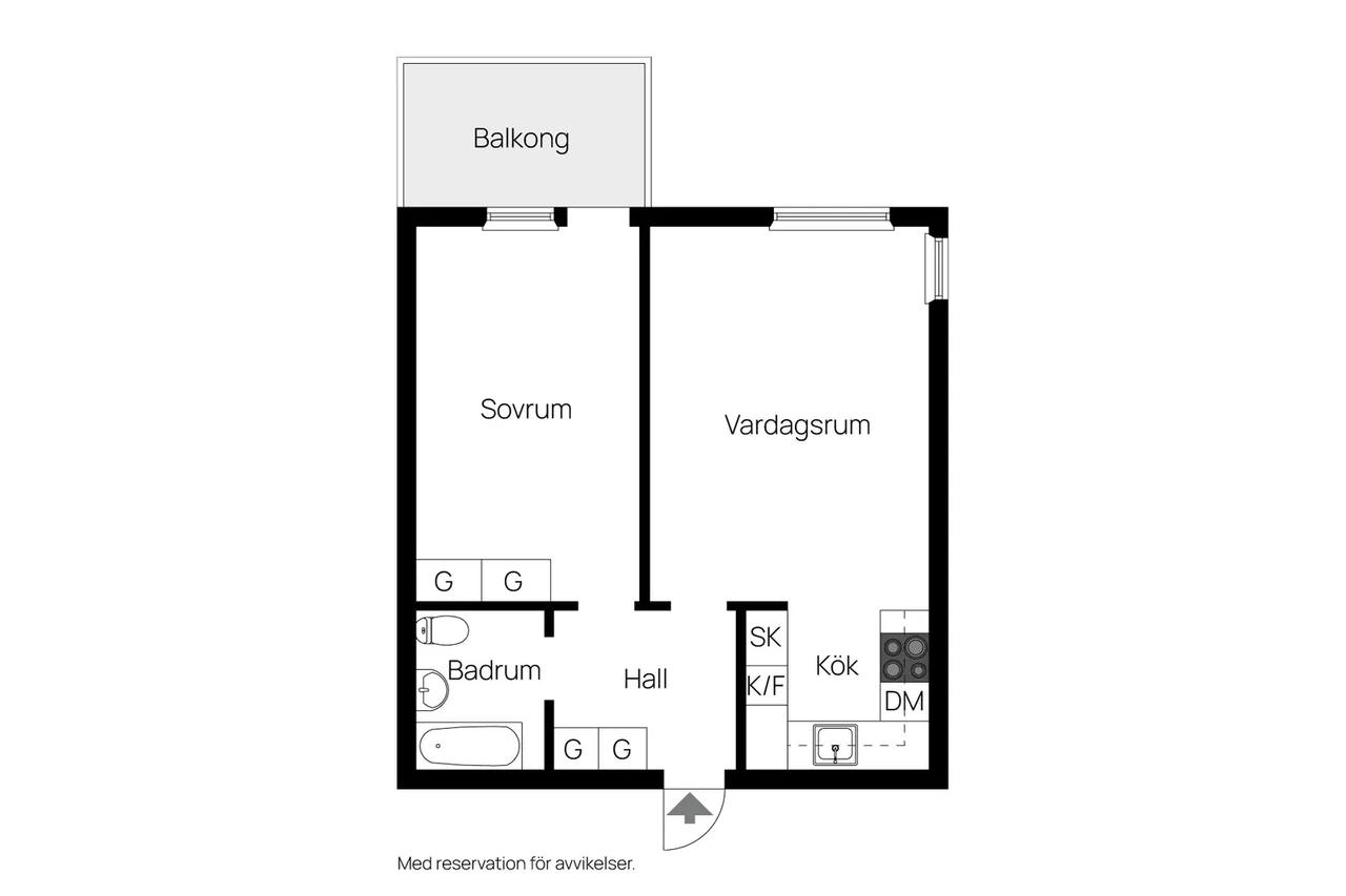 Floor plan for Sibeliusgången 34