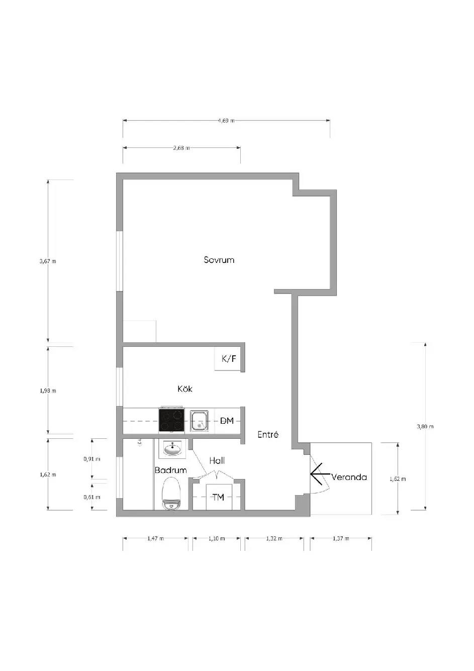 Planritning för Kaplansgatan 6