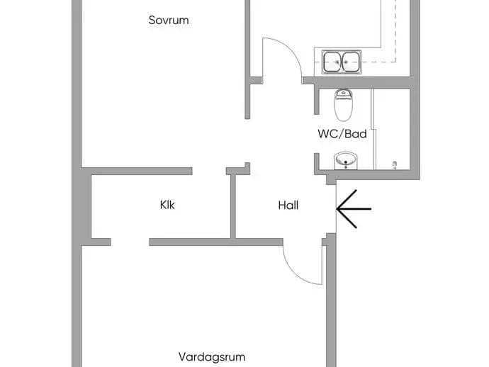 Planritning för Rambergsvägen 27D