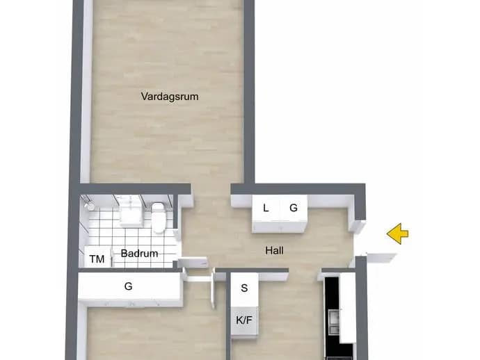 Planritning för Murargatan 10A