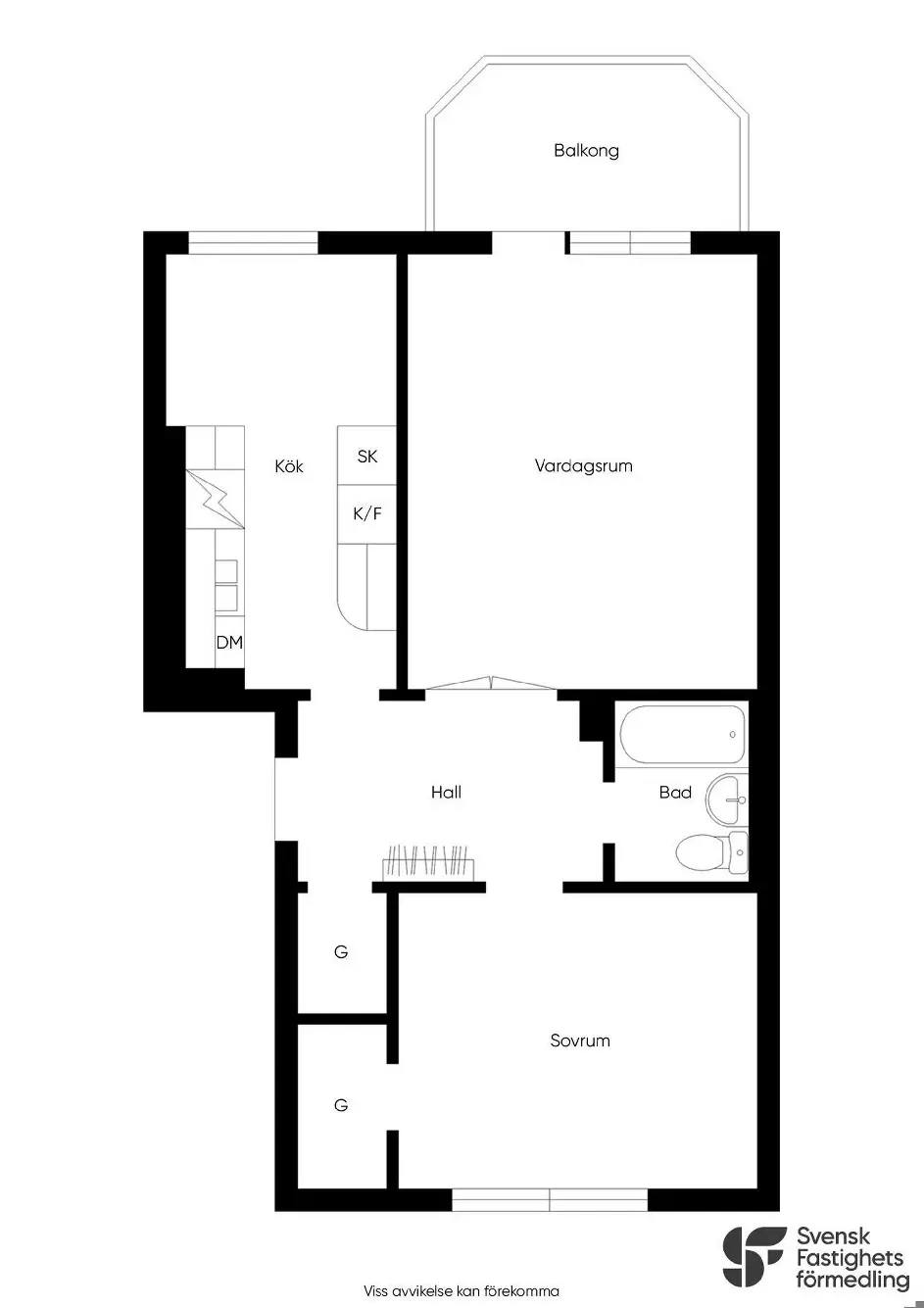 Floor plan for Malmabergsgatan 79E