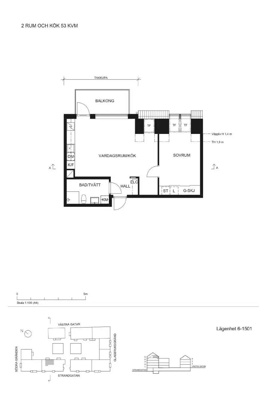 Planritning för Strandgatan 70
