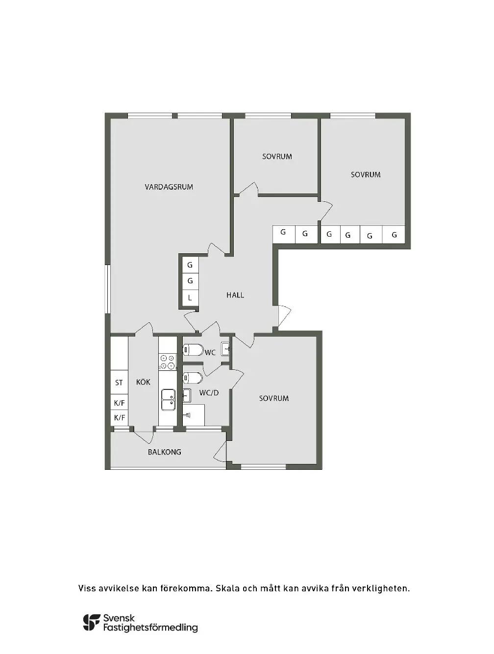 Floor plan for Trestegsgatan 83