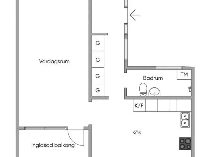 Floor plan for Vallavägen 79