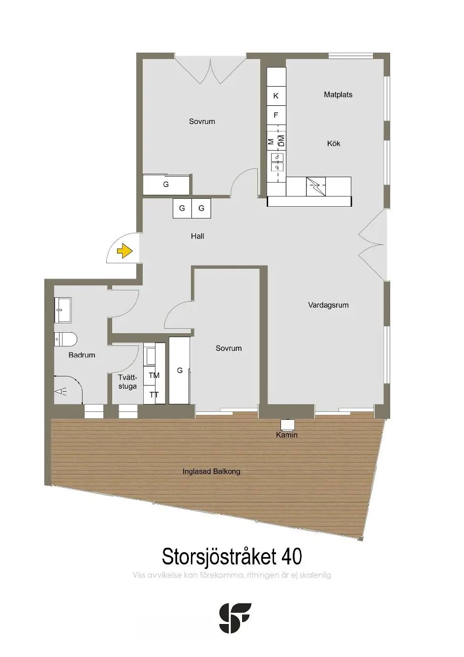 Floor plan for Storsjöstråket 40