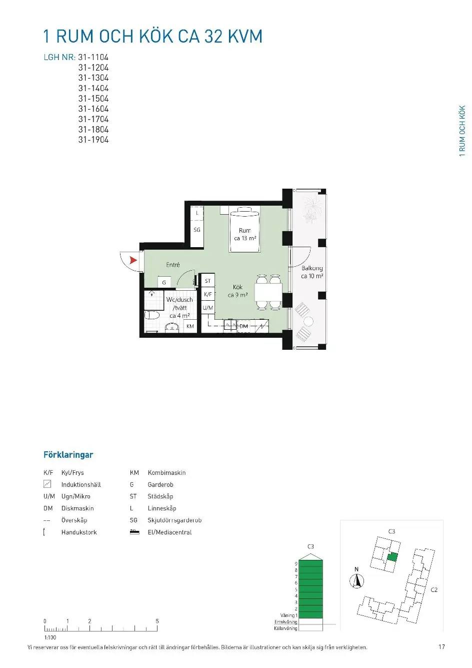Floor plan for Charlotte Löwenskölds Gränd 4