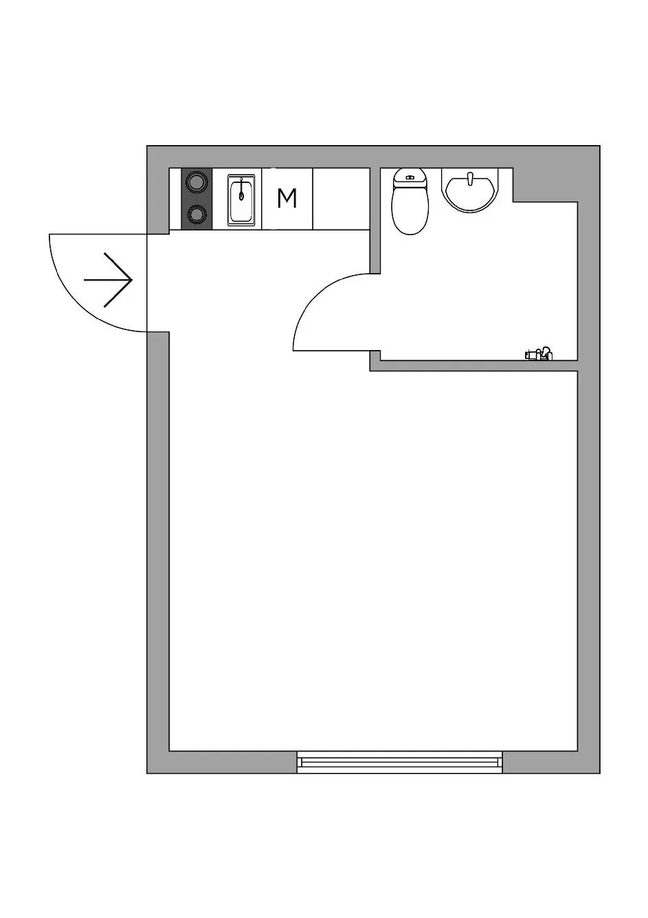 Planritning för Ahlbergers väg 11A