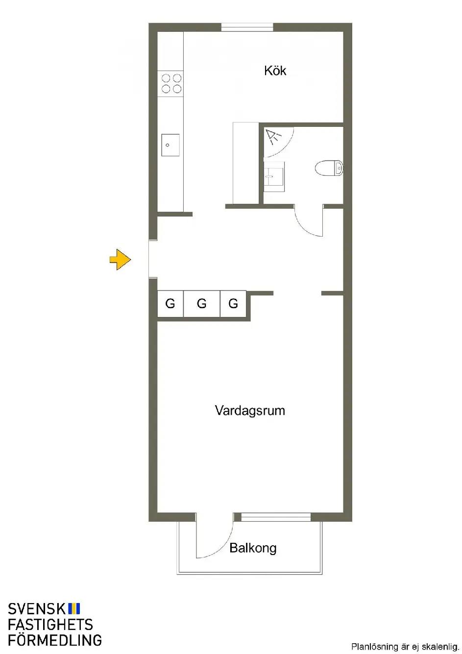 Floor plan for Paradisgränd 5
