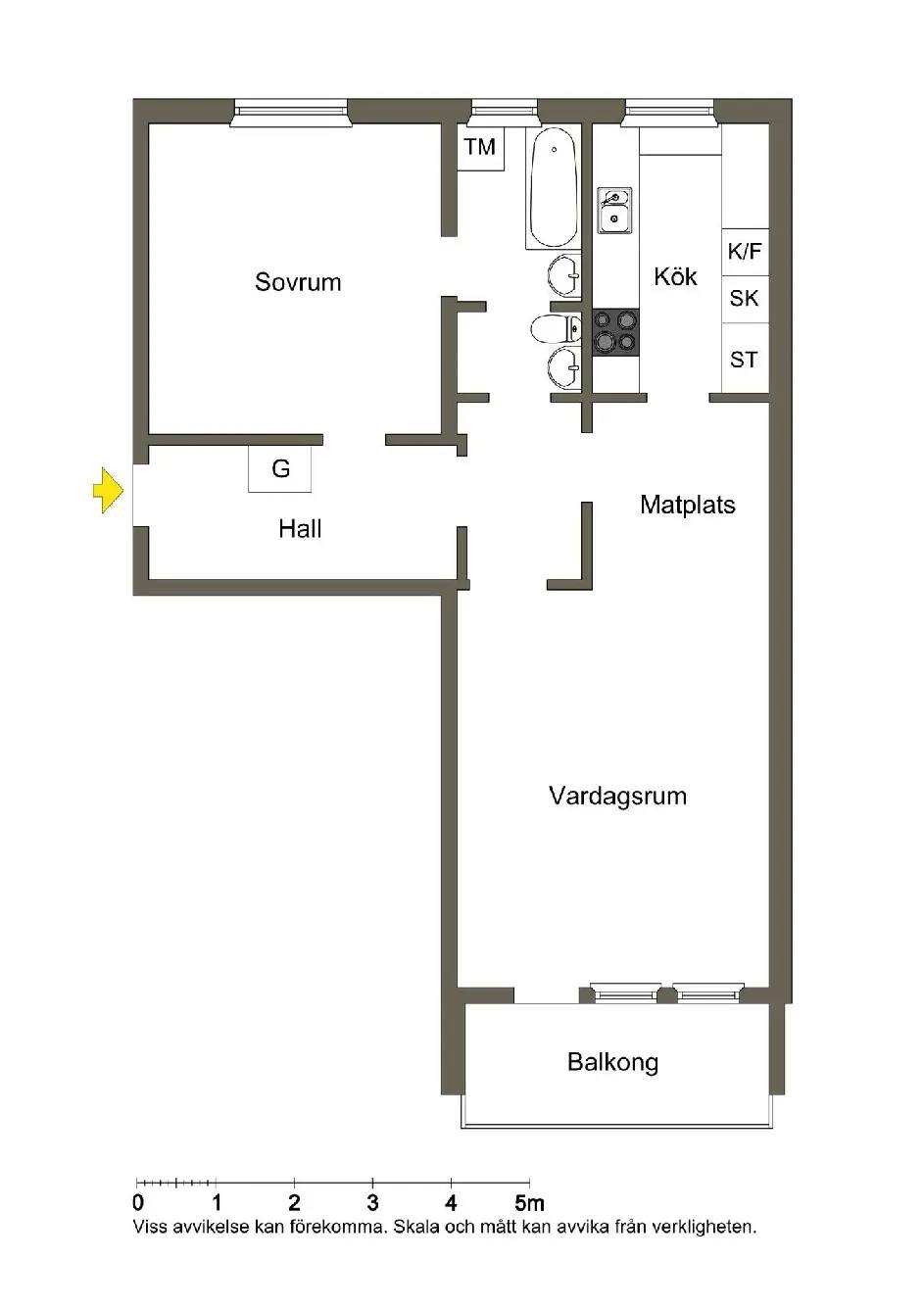 Floor plan for Domarebacken 16