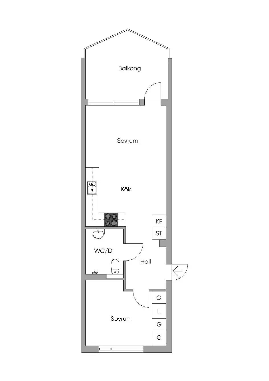 Floor plan for Tvillingarnas Gata 313b