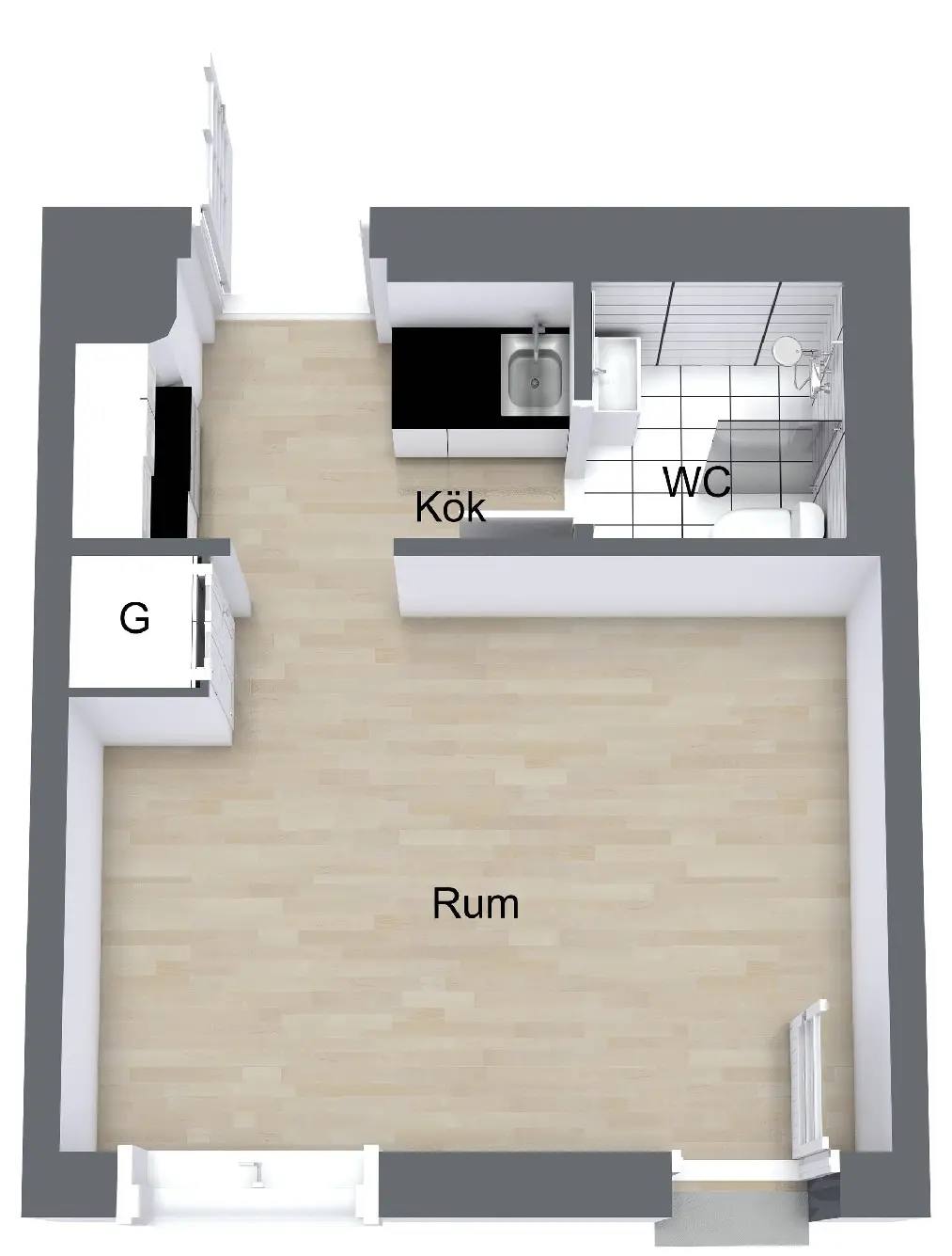 Planritning för Götgatan 10B