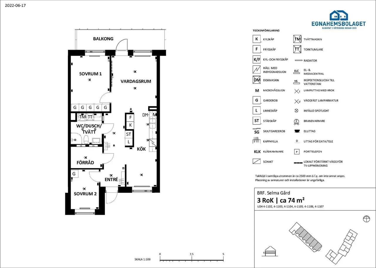 Floor plan for Backadalsgatan 5