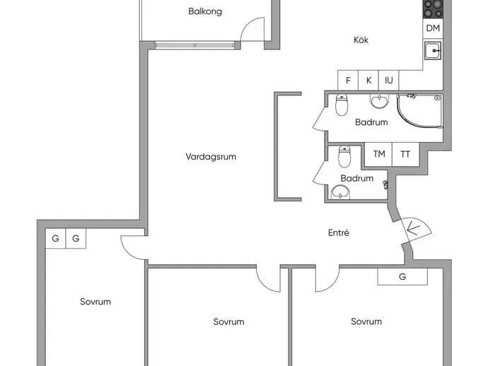 Floor plan for Vallavägen 203