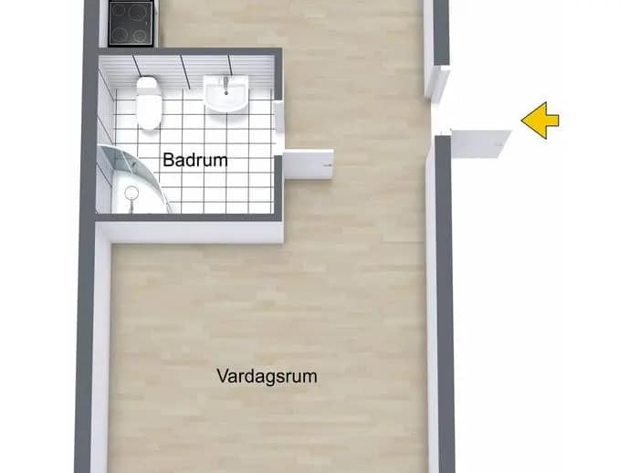 Planritning för Tunagatan 32B