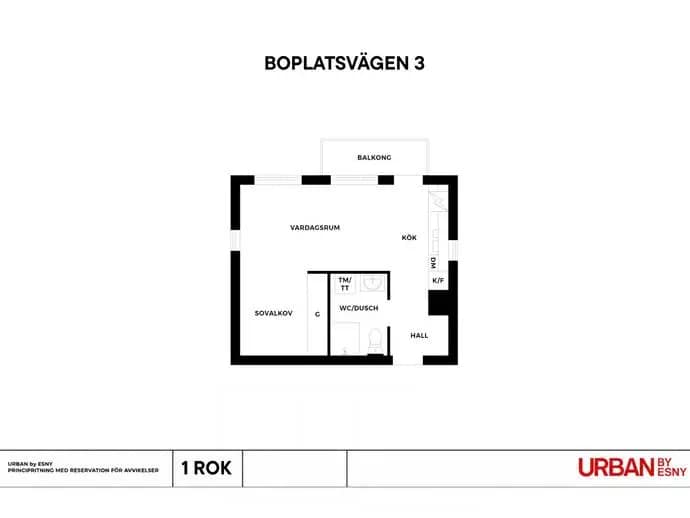 Planritning för Boplatsvägen 3