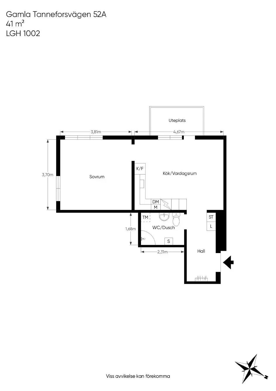 Floor plan for Gamla Tanneforsvägen 52A