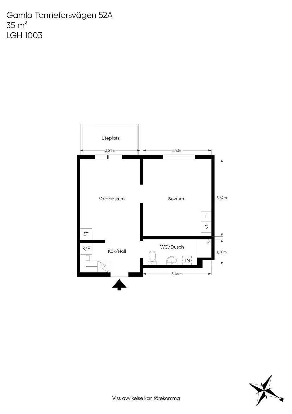Floor plan for Gamla Tanneforsvägen 52A