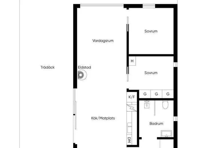 Floor plan for Snäckviksvägen 23F