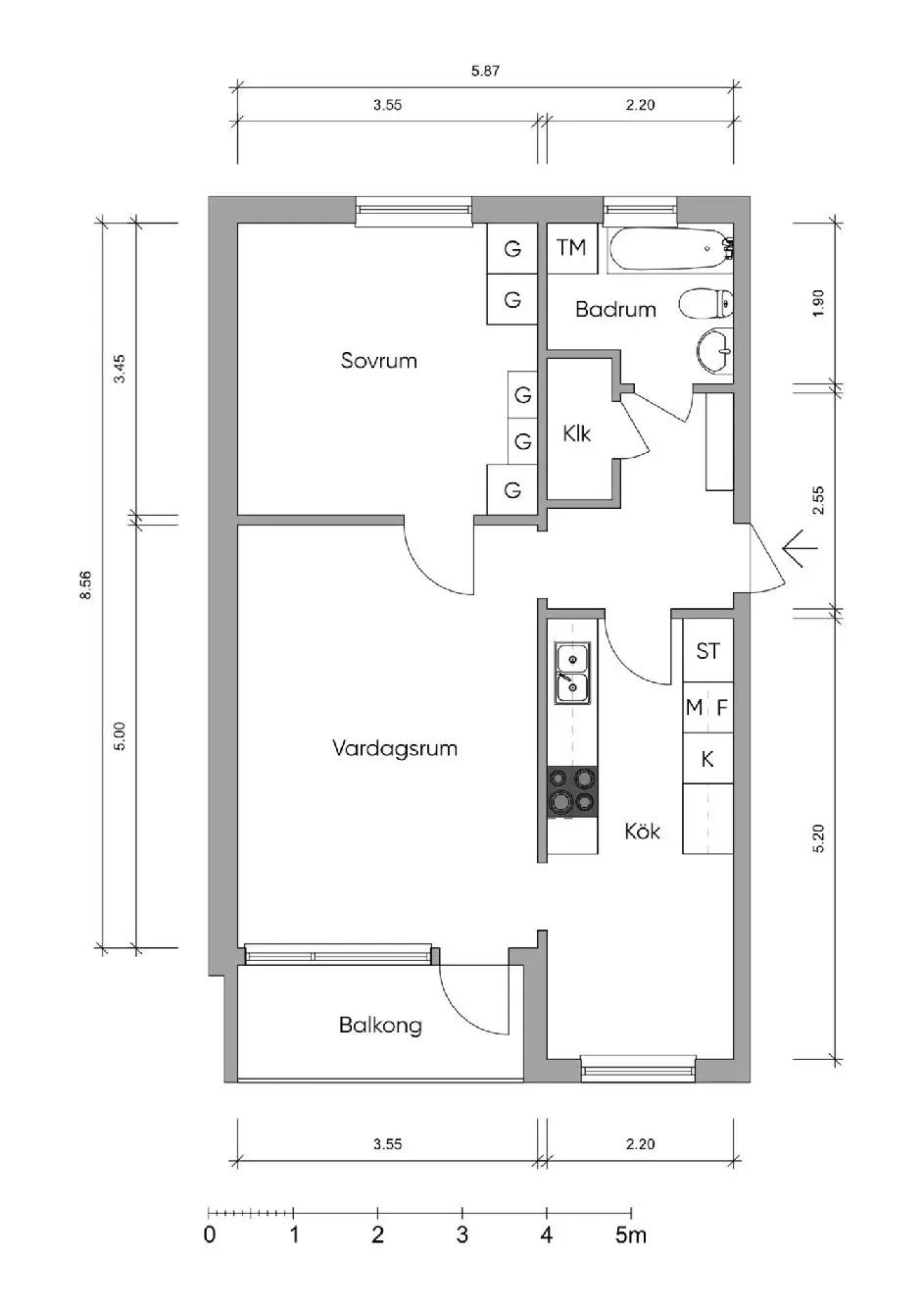 Planritning för Flanaden 30