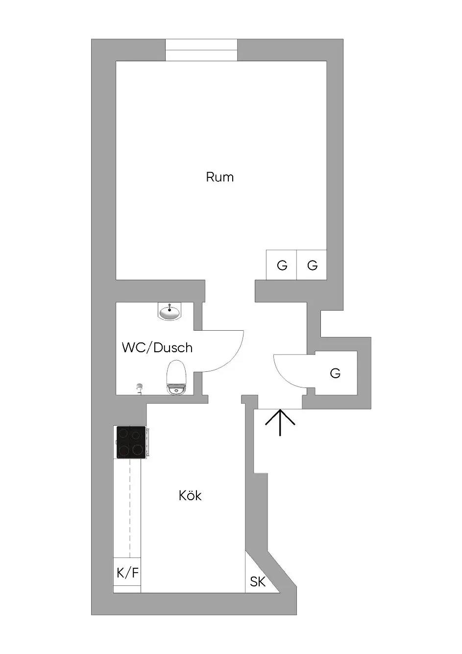 Floor plan for Stobéegatan 10A