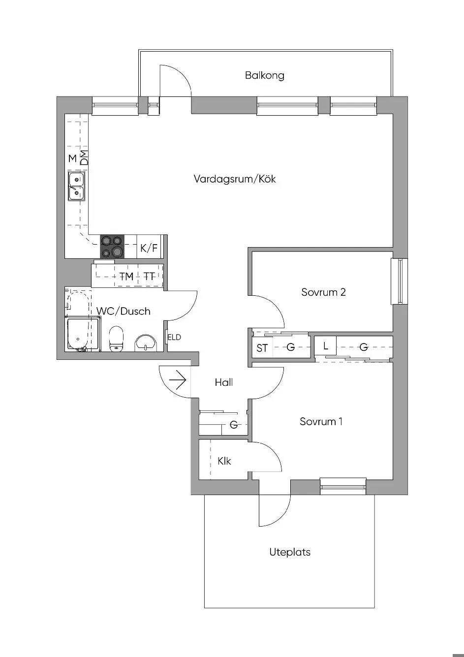 Floor plan for Förrådsvägen 32