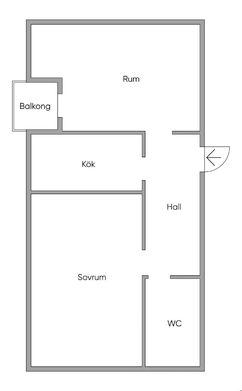 Floor plan for Kielergatan 14
