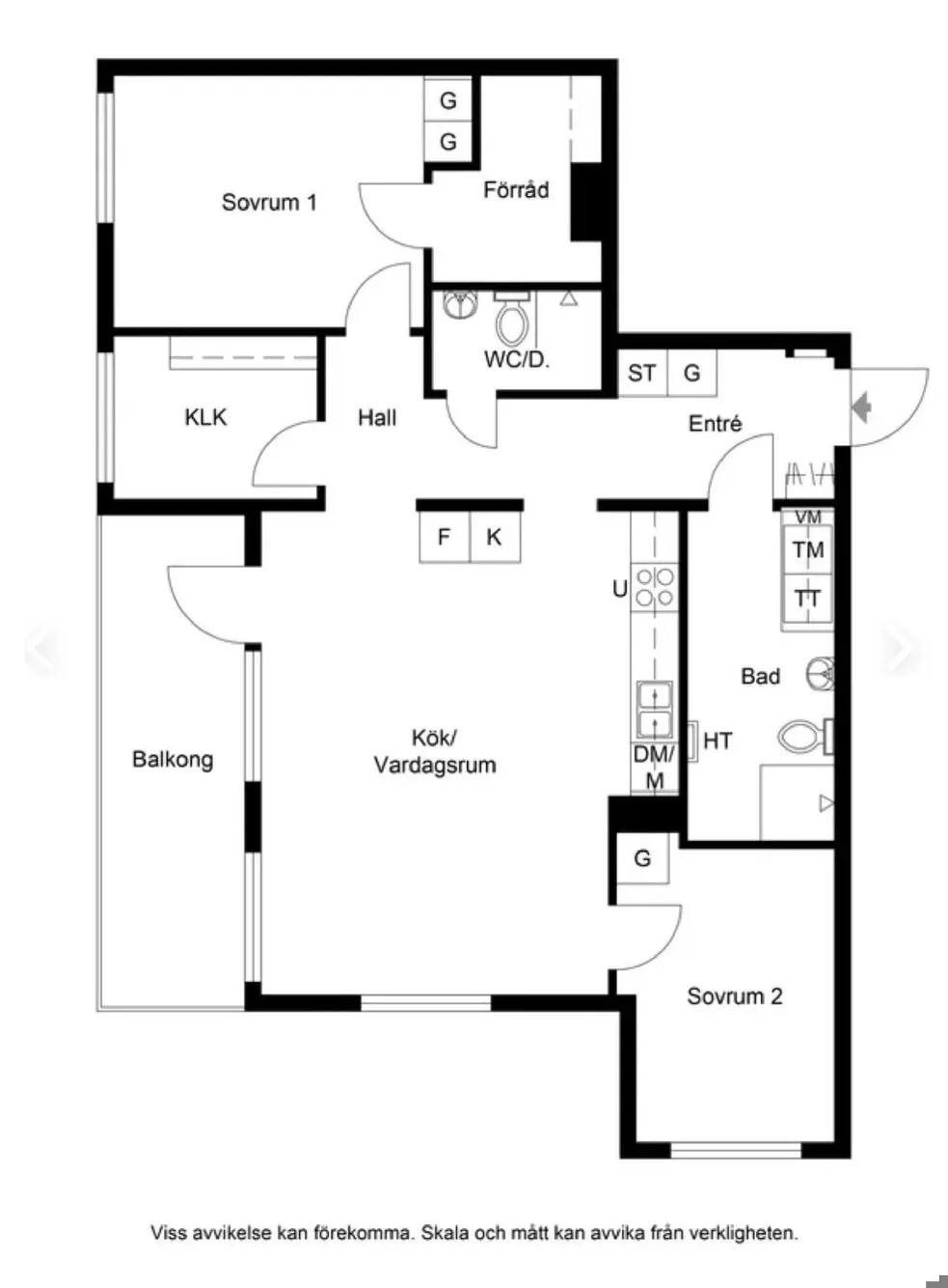 Floor plan for Gaffelseglet 13