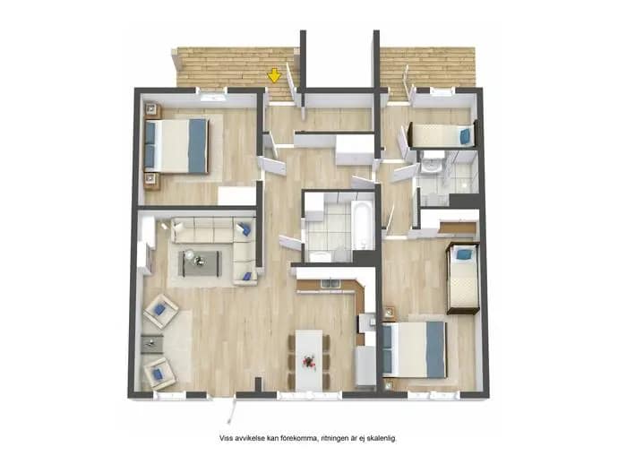 Planritning för Lassovägen 12B