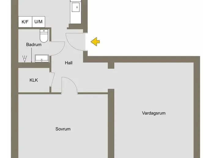 Floor plan for Skönsmogatan 25D